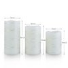 H-BLOSSOM Flickering Flameless Candles Ivory Real Wax Pillar with Embedded String Lights LED Candles Battery Operated with Cycling 5H Timer Set of 3 (3" x 4"/5"/6") (Ivory)