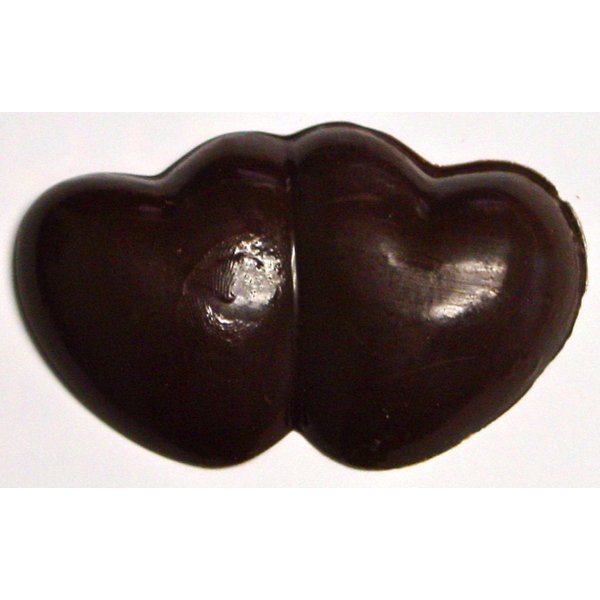 Sugar Free DARK Chocolate Double Hearts, .7 oz, individually wrapped (set of 5)