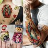 6 Sheets 3D Mexico Chicano Temporary Tattoos For Women Men Adults, Watercolor Guadalupe Tattoo Sticker, Prison Gangster Cholo Joker Chicana Halloween Tattoos Face, Tatuajes Temporales Autocolante