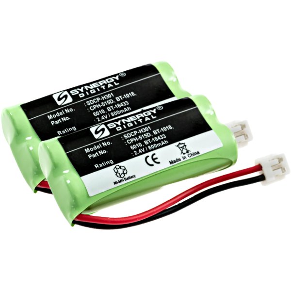 Synergy Digital Cordless Phone Battery, Compatible with Radio Shack 23-930 Cordless Phone Combo-Pack Includes: 2 x SDCP-H301