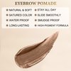 LAVONE Eyebrow Stamp Stencil Kit, Brow Stamp Trio Kit with Waterproof Eyebrow Pencil, Pomade, 20 Eyebrow Stencils, Dual-ended Eyebrow Brush and Sponge Applicator - Soft Brown