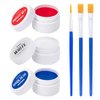 Red White and Blue Face Paint-USA American Flag Patriotic Stripe Fan Face Body Paint,Independence Day Face Painting Kit for Sports Makeup,4th of July 3 Colors Paint Set for Baseball Softball Players