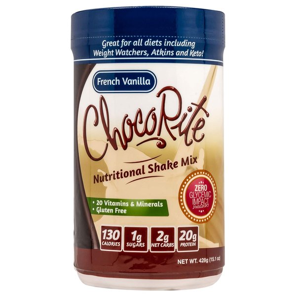 ChocoRite - Protein Shake Mix - French Vanilla - 12 Servings - High Protein 20g