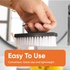 Superio Plastic Bristle Nail Brush, 2-Pack, Grey/Red, Cleaning Tool for Hands, Fingernails, Toenails, Kitchen, Bathroom