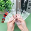 AHIER Nail Swatch Sticks, Swatch Sticks Nail Polish, Fan-shaped False Fake Nail Art Tips Sticks Polish Gel Salon Display Chart Practice Tool (200 Pack)