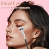 INENK 2PCS Lage Mascara Fan Brush, Lash Wand Brush Fan for Natural Lifted Effects and Enhance Lower Lashes, Synthetic Fibre Smooth Application No Smearing Clumping, Easy to Use