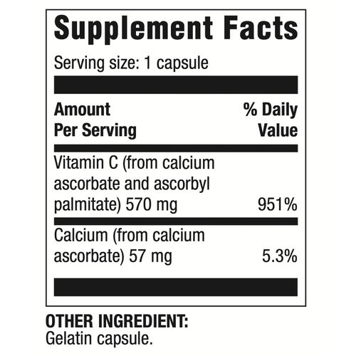 Life Enhancement Double C - Max Absorption 608 mg Buffered Vitamin C (Calcium Ascorbate and Ascorbyl Palmitate) & 61 mg Calcium - 180 Capsuls
