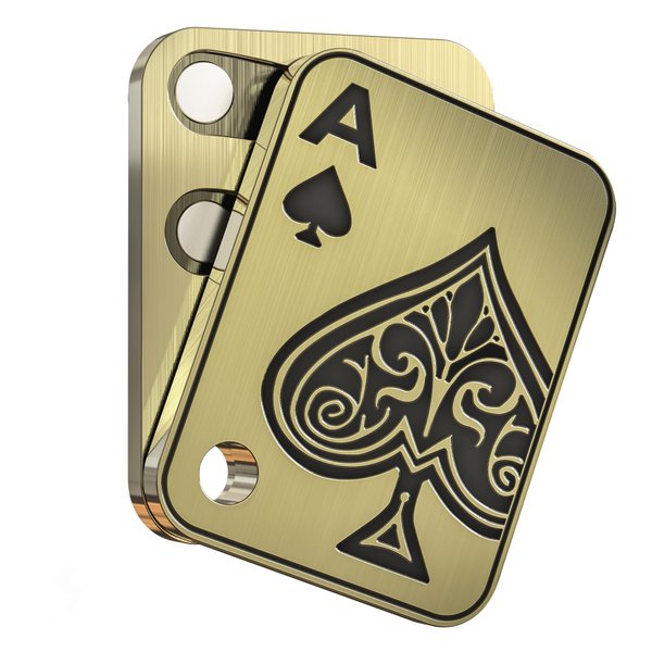 Fidget Toys Adults EDC Fidget Slider Adult Fidget Toys Magnetic Fidget Stress Relief ADHD Toys Desk Toys Adult Fidgets for Anxiety and Stress (Poker A Fidget Slider Gold)