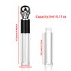 COSIDEA 8pcs Empty Round 5ml 0.17oz Silver skull lip gloss tubes with wand fancy Lipgloss tube containers for lip oil packing