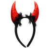 Spooktacular Creations Halloween Devil Horns Headband Red Demon Headwear, Costume Accessories for Kids Girls Women Halloween Party Favors, Cosplay Costume