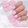 LIFOOST Gloss Gel Nail Strips Solid Pink Fully Cured Nail Polish Stickers Long Lasting Gel Nail Wraps Free Nail Lamp Light Chip Resistant
