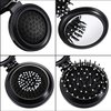 Pocket Hair Brush Foldable Travel Mirror Hair Brushes Round Portable Folding Mini Hair Comb Compact Travel Size Hair Massage Comb for Men Women and Girls
