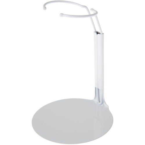 Plymor DSP-4175W White Adjustable Doll Stand, fits 7, 7.5, 8, 8.5, and 9 inch Dolls or Action Figures, Waist is 1.75 to 2.25 inches wide, 5 to 6 inches around, Pack of 3