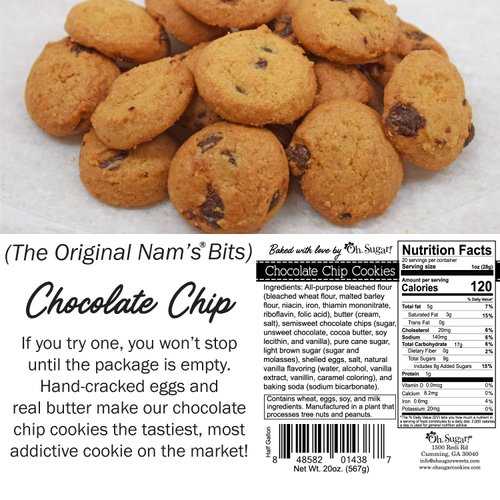 Nam's Bits Chocolate Chip Cookies - Thank You Half Gallon Jar (GCTY)