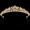Vovii Gold Tiaras and Crowns for Women, Bride Crown Wedding Tiaras for Bride, Rhinestone Bridal Crown Princess Tiara for Wedding Birthday Costume Halloween Quinceanera