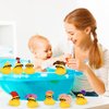 Wig Rubber Ducks Bath Toys, 12 PCS Yellow Mini Rubber Duckies Accessories with Black Hollow Glasses, Cruise Ducks Bathtub Toys Shower Toys for Kids Toddlers Boys Girls