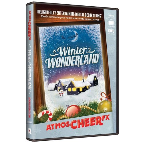 AtmosFX Winter Wonderland Digital Decorations DVD for Winter and Christmas Holiday Projection Decorating