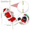 RUIXIA Christmas Electric Singing Santa Claus Dolls Climbing Rope Ladder Musical Plush Toys Twerking Tree Hanging Ornaments Dancing Figure Xmas Birthday Gifts Home Decorations