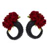 1 Pair Devil Horn Hair Clips Halloween Gothic Rose Ram Horn Hair Clips Sheep Horn Devil Horn Hair Barrette Hairpins for Halloween Party Festival