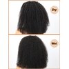 Domiso Max Part 10x7 M-Cap Afro Kinky Curly Glueless Wigs Human Hair Pre Plucked Pre Cut Wear and Go Glueless Wig Curly Wig HD Lace Front Wigs Human Hair 210% Density Pre Bleached Knots 18 Inch