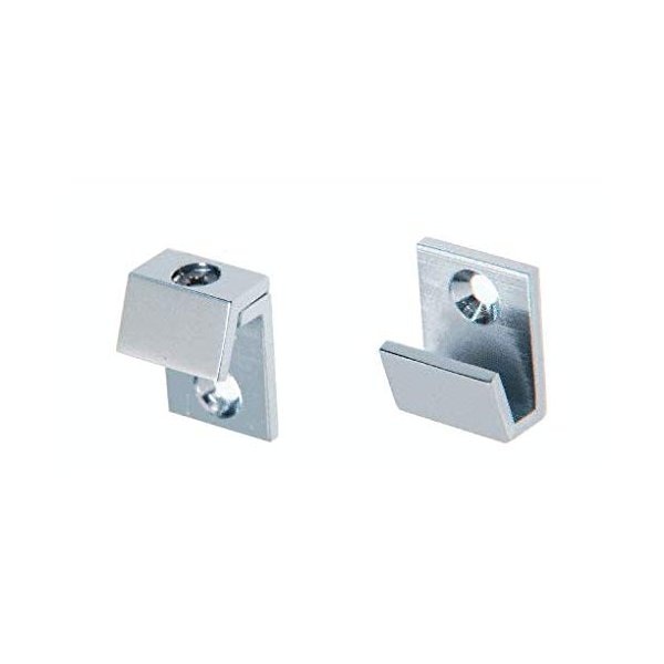 C.R. Laurence MC00BN CRL Brushed Nickel 5/8" Wide Beveled Mirror Clip Set