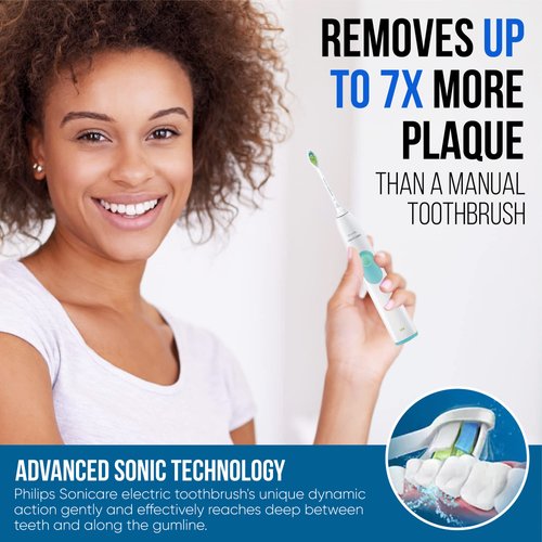 Philips Sonicare Electric Toothbrush EssentialClean, Rechargeable Electric Tooth Brush with DiamondClean Brush Head, Sonic Electronic Toothbrush, Travel Case, White