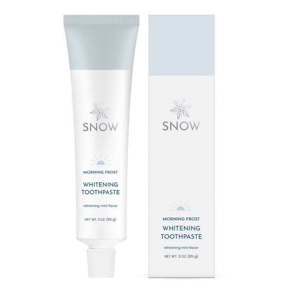 SNOW Whitening Toothpaste, No Fluoride, No Sulfate, Non-GMO Snow Toothpaste Whitening Teeth Oral Care Product - Morning AM Toothpaste Peppermint Flavor (Morning Frost)