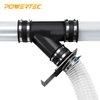 POWERTEC 2-1/2 Inch Y Fitting for 4 Inch Dust Collection Hose, 2 1/2 Inch Dust Collection Hose Connector Fittings for Dust Collection System, 1 pack (70179)