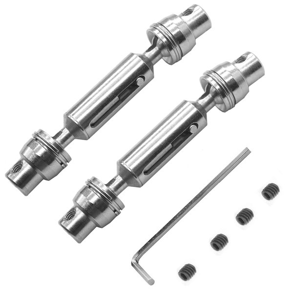 2PCS ShareGoo Metal RC Car Drive Shaft CVD Center Driving Shaft Dogbone 58-72mm Compatible with WPL HengLong 1/16 RC Military Truck Crawler Car