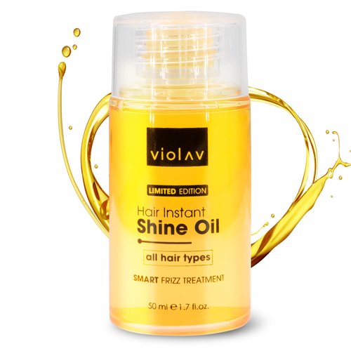 VIOLAV Heat Protectant for Hair - Hair Oil for Frizzy Hair, Damaged, Curly Hair | Hair Growth, Instant Shine, Strong Care Serum for Split Ends Curls - Travel Size, Vitamins, Anti Frizz Control