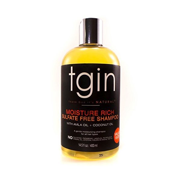 tgin Moisture Rich Sulfate Free Shampoo for Natural Hair, 14.5oz by tgin (Thank God It's Natural)