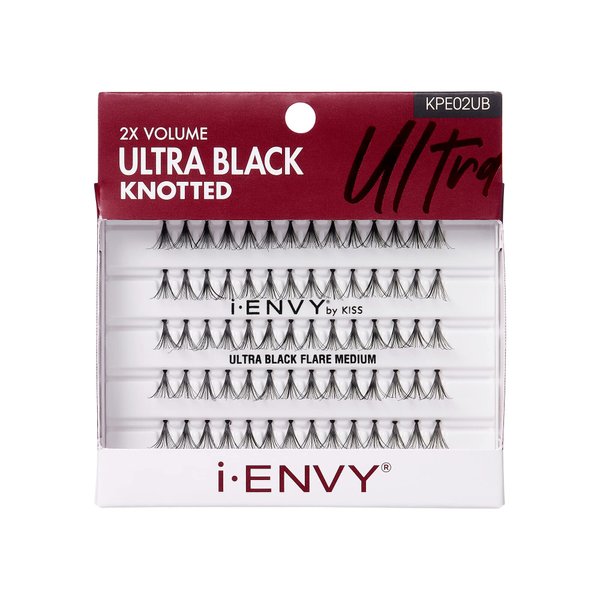 i-ENVY Luxe Black Flare Individual Lashes, 3 PACK (Ultra Black - Medium)