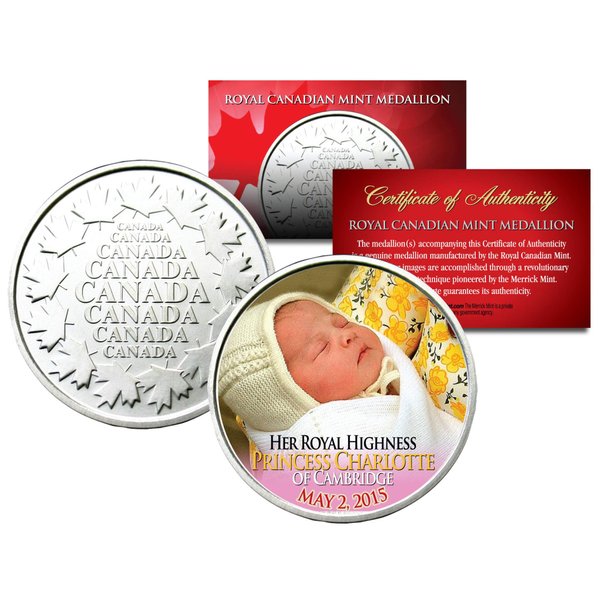 Her Royal Highness PRINCESS CHARLOTTE of Cambridge Royal Canadian Mint Medallion