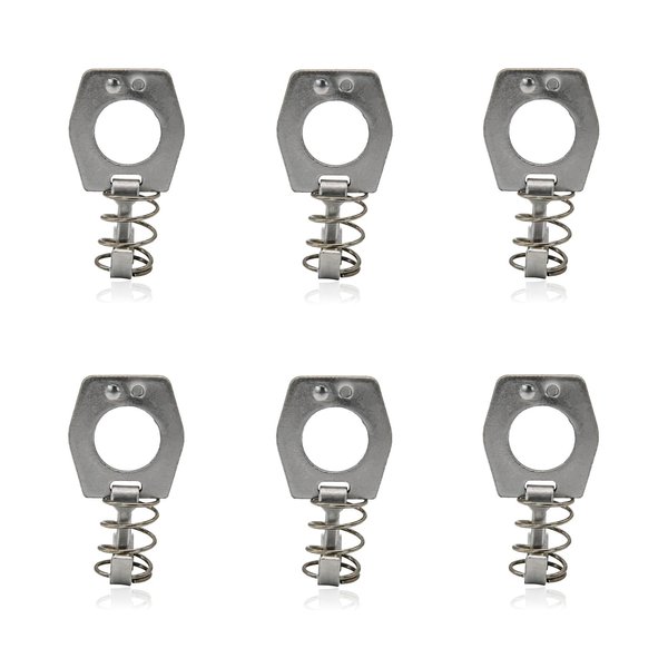 RVPNR 6 Pieces Water Heater Cam Lock, Metal Water Heater Door Latch, RV Camper Hot Water Heater Cover, Door Latch Fastener-Zinc Plating, Silver.