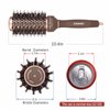FIXBODY Round Hair Brush with Boar Bristles, Nano Thermal Ceramic, Ionic Tech, Roller Hairbrush for Blow Drying, Curling, Straightening (3 inch, Barrel 1.7 inch)
