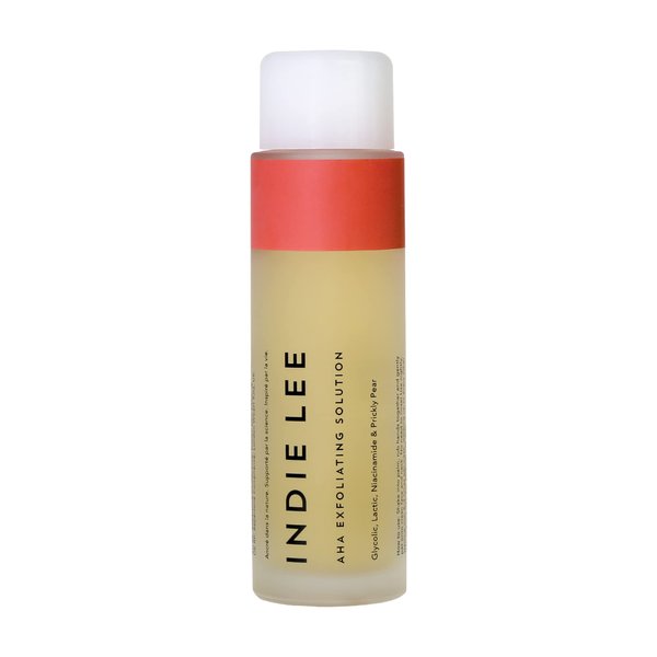 Indie Lee AHA Exfoliating Solution - Gentle Face Exfoliator with Lactic Acid, Glycolic Acid, Niacinamide, Prickly Pear & Aloe Vera (125ml)