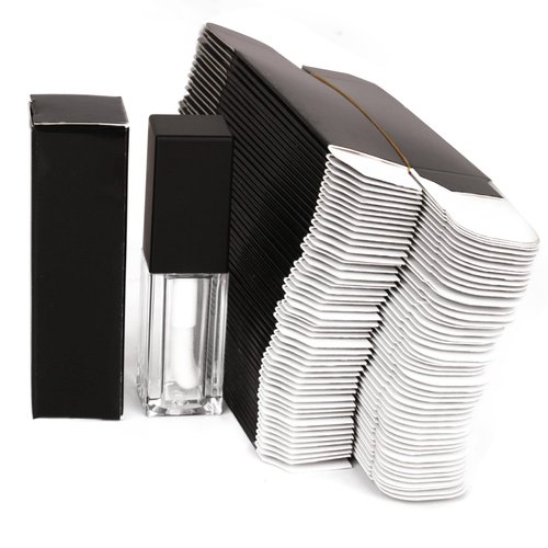 COSIDEA 25pcs 25 * 25 * 86mm Craft paper box for lip gloss 350gms lipstick packing box for lipgloss tubes(Black paper box 25pcs)