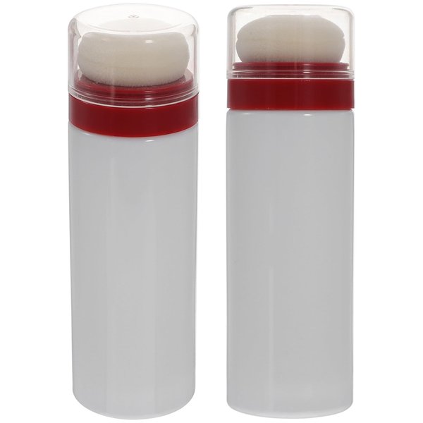 2Pcs Travel Body Powder Jars, Baby Talcum Powder Bottles with Puff, Empty Refillable Baby Loose Powder Containers for Home Outdoor Trips