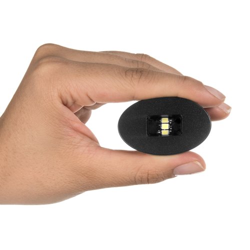 Set of 2 Bright White Marine LED Stern Lights for Bass, Lake, River, Boating, Kayak, Ocean, Sailing, Fishing, Pontoon. Flush bolt-style housing fits 1 inch hole (Black Aluminum)