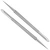 Beavorty 2pcs Stainless Steel Cuticle Pusher Nail Cleaner Remover Cutter Manicure Pedicure Tool for Fingernails Toenails
