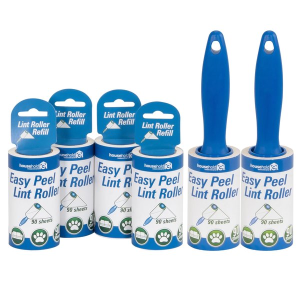 Household Essentials 79120-1 Cedar Fresh 2 Pack Lint Rollers | Remove Pet Hair and Dust | Includes Two Rollers with 4 Refills