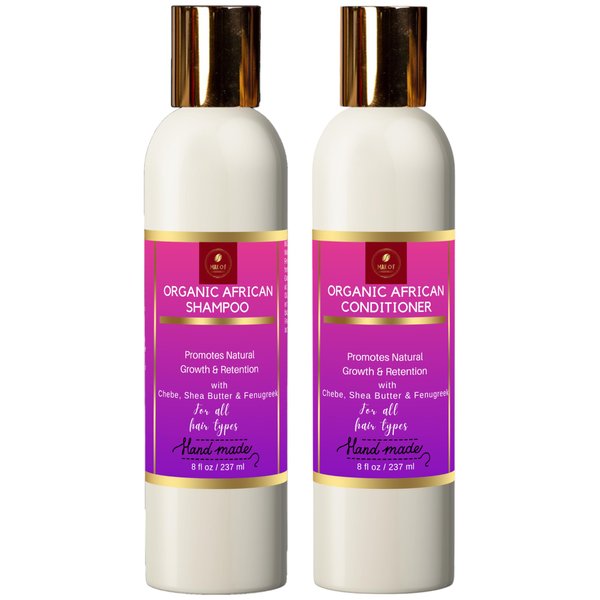 Fenugreek- Shea Butter Shampoo and Conditioner Hair Growth, moisturizing, length retention, stop Breakage. 16 oz