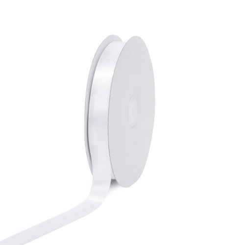 Creative Ideas PSF0708-029 Solid Satin Ribbon, 7/8"/100 yd, White