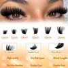 Fluffy Lash Clusters 10-20mm Thick 200D Cluster Eyelash Extensions 224 Pcs D Curl Volume Eyelash Clusters 3D Natural Lash Clusters False Eyelashes DIY at Home, by Anforlin