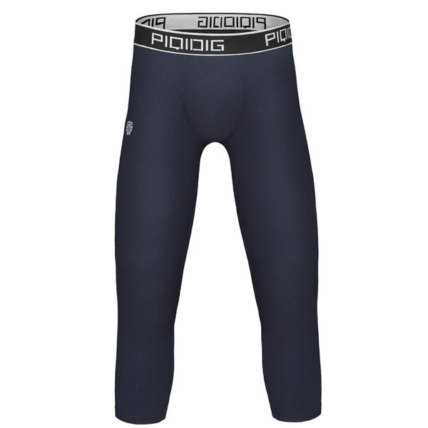PIQIDIG Youth Boys Compression Pants 3/4 Basketball Tights Sports Capris Leggings Navy S
