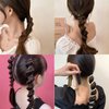 9Pcs Braided Telephone Wire Hair Bands Ponytail Hair Ties for Women Girls Phone Cord Spiral Scrunchies Wedding Birthday Party Daily Hair Accessories