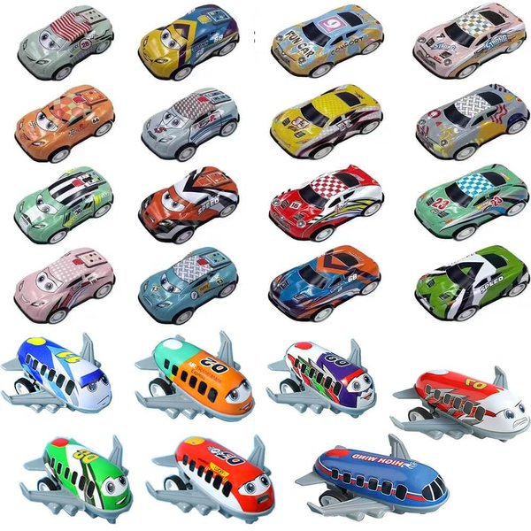 Amarrzrn Pull Back Cars for Kids, Mini Plane Race Car, Toy Bulk Party Favor Toys Cars, Goodie Bag Stuffers, Party Favors Gift Boys Girls (5 car+ 5 Plane)