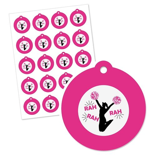 Big Dot of Happiness We've Got Spirit - Cheerleading - Birthday Party or Cheerleader Party Favor Gift Tags (Set of 20)