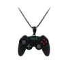Rrdaily To My Son/Grandson Necklace Colorful Crystal Game Controller Necklaces Punk Hip Hop Friendship Necklace Game Console Necklace for Son/Grandson Best Friends (Black)