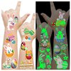 Cerlaza Glow Easter Tattoos for Kids Party Favors, Easter Luminous Temporary Tattoos for Girls Boys Bunny Decorations, Easter Egg Tattoo Stickers for Easter Gifts Basket Fillers-10 Sheets